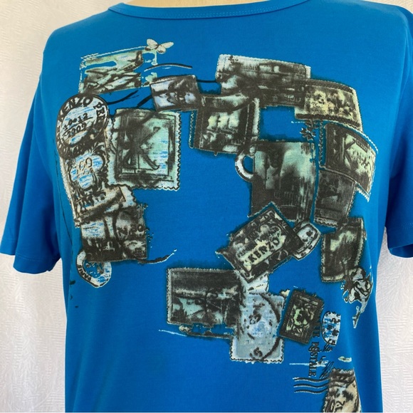 Kenzo women’s blue printed short sleeve tshirt - Picture 3 of 7